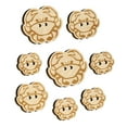 thumbnail image 1 of Crab Icon Wood Buttons for Crochet Knitting Sewing DIY Craft - 1.25 Inch Large (5pcs), 1 of 7