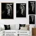 thumbnail image 4 of Designart "Vibrant Portrait Black White Horse" Animals Floater Framed Wall Art Print, 4 of 7
