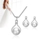 thumbnail image 4 of Conjunto de collar y aretes Bling Bling de perlas para mujer diseño aerodinámico, 4 of 10