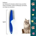 thumbnail image 2 of Peine antipulgas para perros y gatos, peine profesional para perros, peine para mascotas para eliminar pulgas, peine para piojos, peine para polvo con dientes metálicos redondeados para un cuidado, 2 of 5