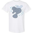 thumbnail image 3 of Inktastic Cute Manatees with Bubbles T-Shirt, 3 of 5