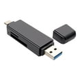thumbnail image 2 of Tripp Lite USB C Gen 1 Multi-Drive Smart-Card Flash-Memory Media Reader/Writer USB Type C, USB-C, USB Type-C - Card reader (SD, RS-MMC, microSD, DV RS-MMC, SDHC, microSDHC, SDXC) - USB 3.0/USB-C, 2 of 6