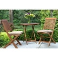 thumbnail image 5 of Outdoor Interiors Eucalyptus 3-Piece Bistro Outdoor Furniture Set (includes cushions), 5 of 5