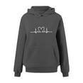 thumbnail image 4 of WENWU Womens Sweatshirt Hoodies Long Sleeve Hoodie Pullover Sweatshirts for Women Cute Hoodies Dark Gray Hoodies for Women Fall Outfit Streetwear Clothes, 4 of 6