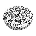 thumbnail image 2 of Xecao's Hand Drawn Snake Print Stool Covers offer stylish, washable protection for PU round bar stools, perfect for home or commercial use., 2 of 7
