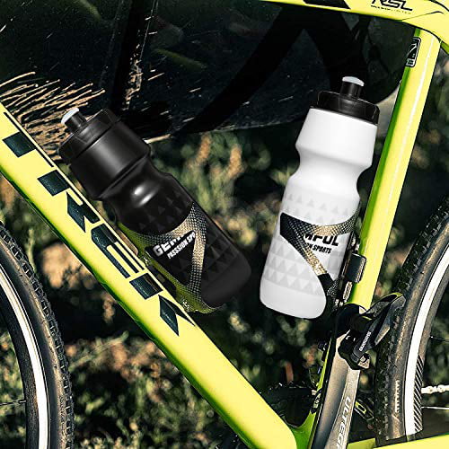 GEMFUL Cycling Water Bottle BPA Free 24oz 2 Pack (Blue)