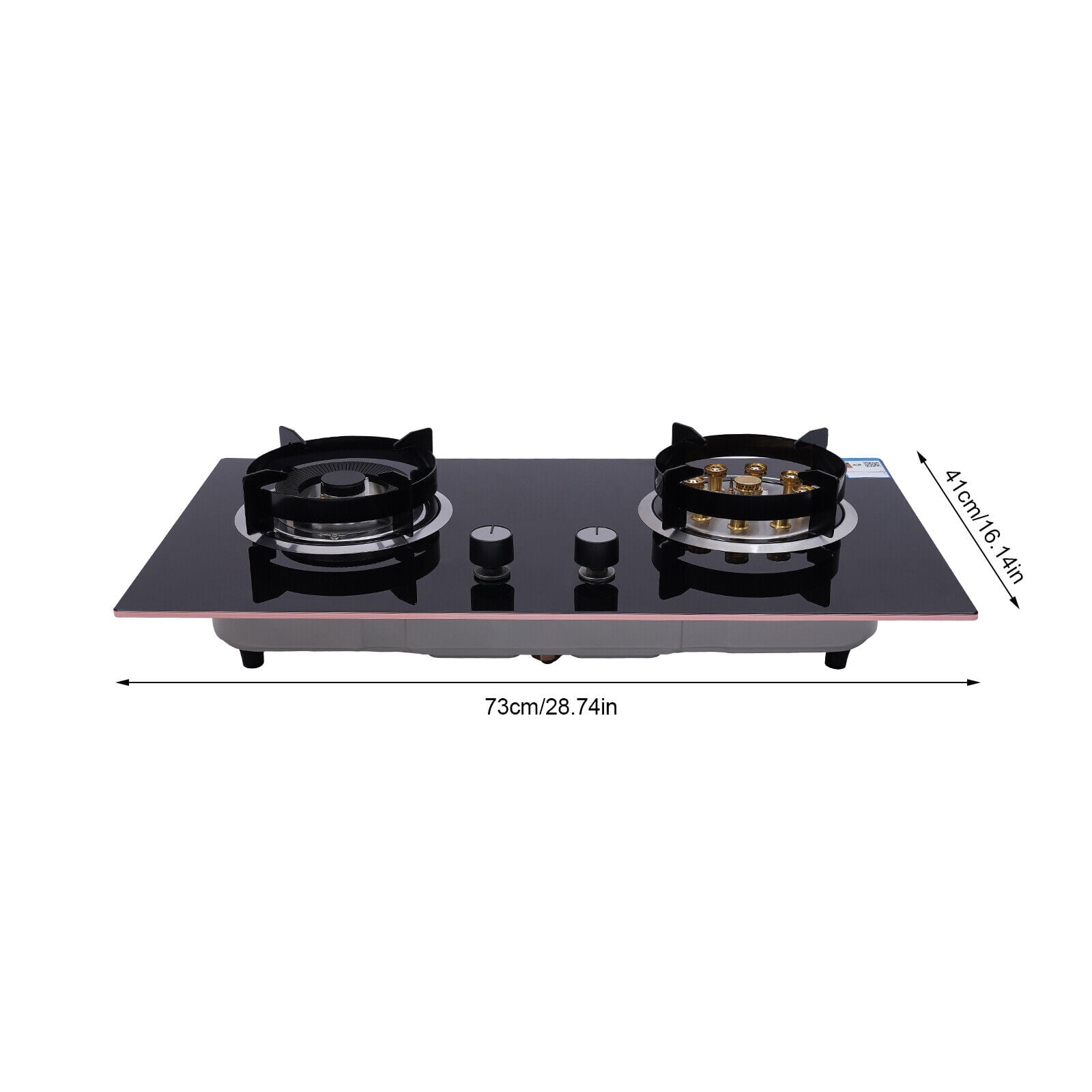 Modern Black 2 Grade Gas Stove Press-rotation Ignition Can Be Used in Home Kitchens, Homestays, And Other Places