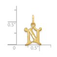 thumbnail image 2 of Diamond2Deal 14k Yellow Gold Letter N Initial Charm Pendant for Women, 2 of 6