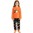 thumbnail image 4 of CONZONE Halloween Pajamas for Girls Pumpkin Ghost Pjs Set Hallowmas Jammies Long Sleeve Tops Pants 2 Piece Sleepwear Loungewear for Kids, 4 of 4