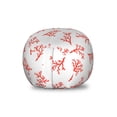 thumbnail image 1 of Marine Storage Toy Bag Chair, Underwater Coral Reef Sea Botanical Ocean Life Deep Plants Art Illustration, Stuffed Animal Organizer Washable Bag, Small Size, Scarlet and White, by Ambesonne, 1 of 3