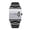 Blacksilver, variant on Men's Analog Quartz Stainless Steel Square Watch: No Hands Jump Hour Display Removable Band Watch for Men - Punk