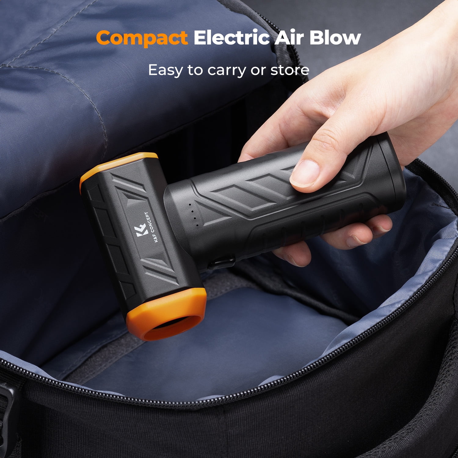 K&F Concept Brushless Compressed Air Duster, 3 Gear Adjustable, Super Wind Power,Rechargeable&Portable,for Deep Computer Clean, Keyboard, Car Dry, Home