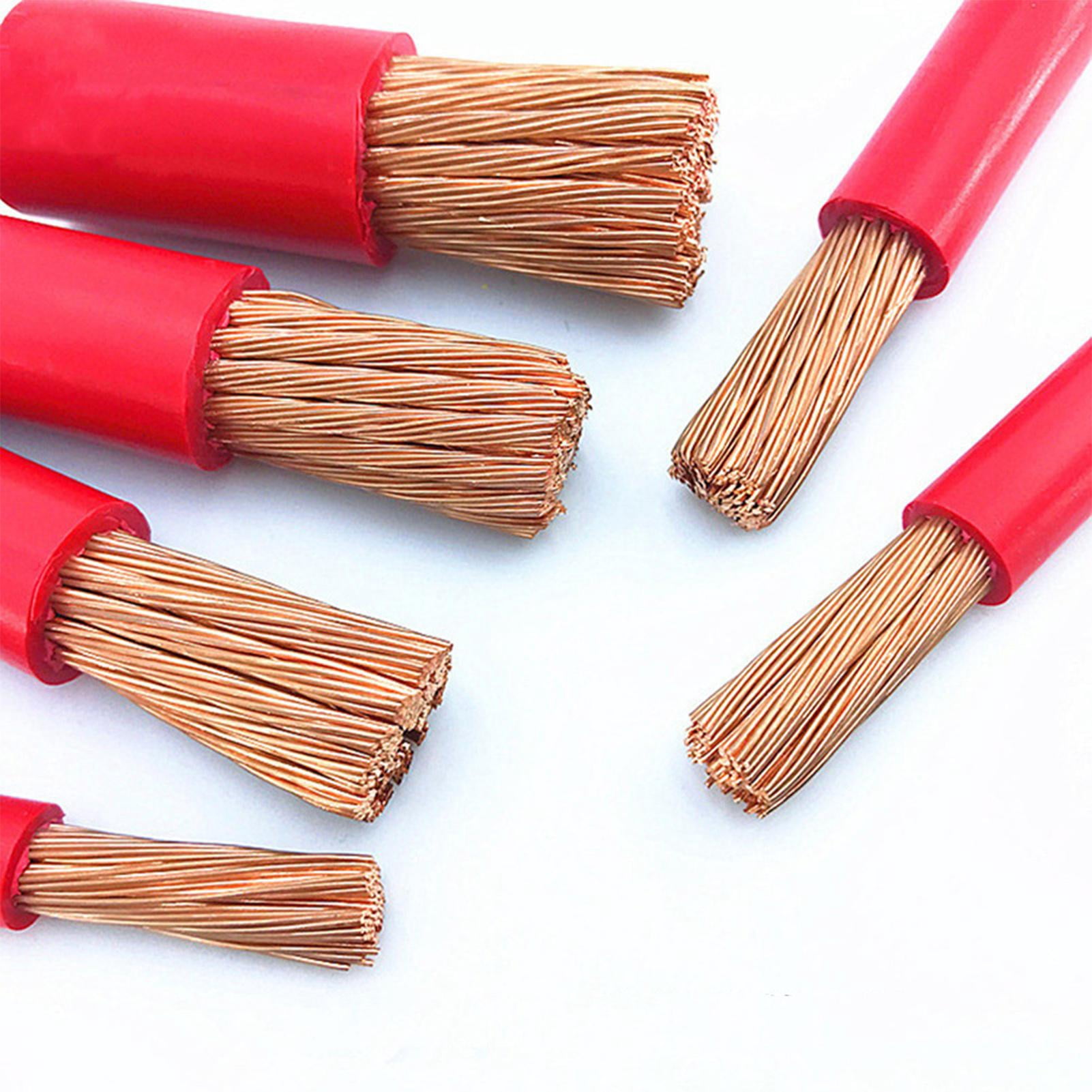 Marine Battery Cables, Battery Wire Cable, Inverter Cables with Terminals 2 AWG Gauge, Black Red Battery Connector, Power Inverter Cables for Auto Motorcycle Boats Marine Car