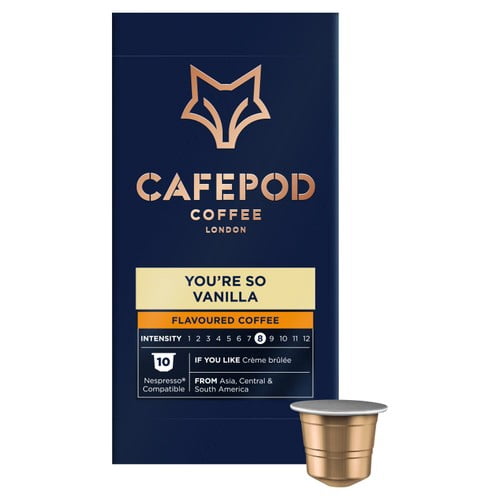 CafePod You're So Vanilla Nespresso Compatible Aluminium Coffee Pods, 10 pods per pack, British Import (Pack of 3)