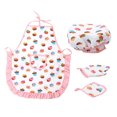 thumbnail image 3 of Cake Pattern Chef Hat Apron Glove Baking Skills, 3 of 8