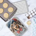 thumbnail image 5 of Yayeee Pot Holders Kitchen Heat Resistant with Pocket 7"x9.8" Cotton Oven Cooking Hot Pads, Red Dog Artist, 5 of 7