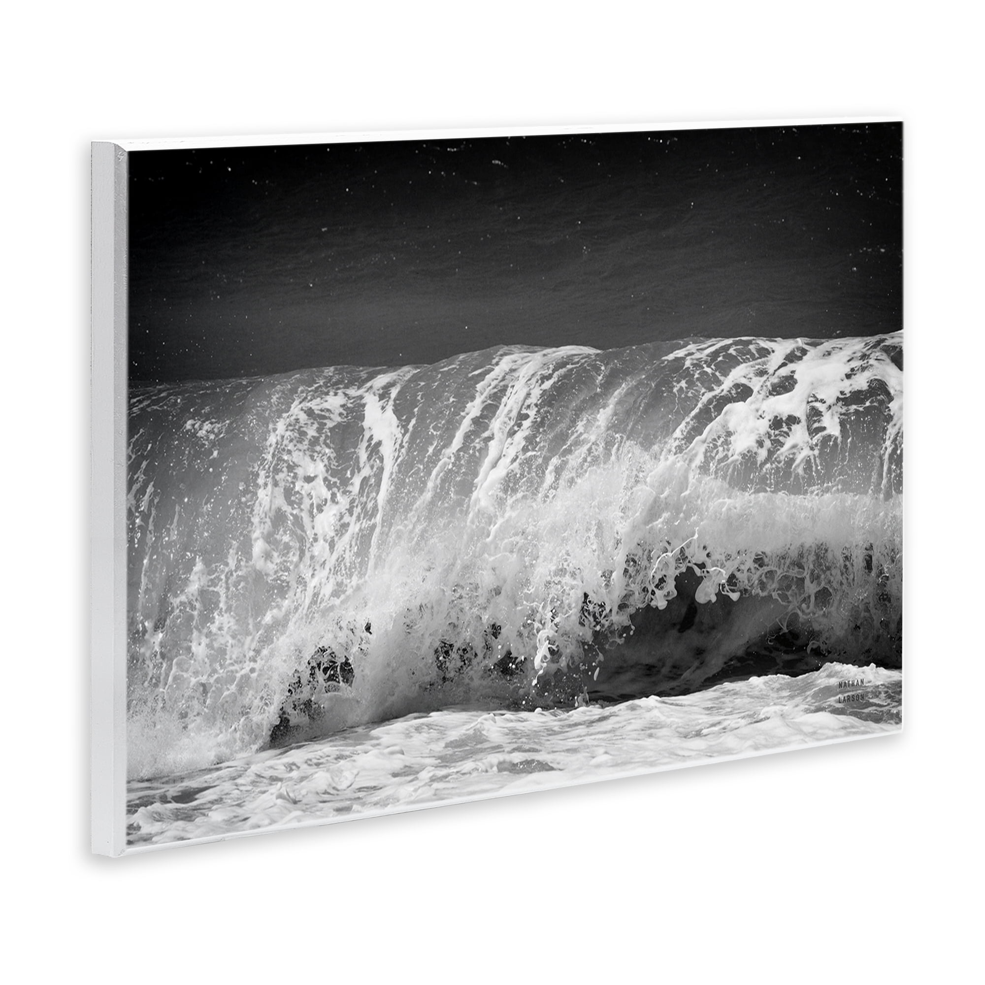 Stupell Industries Rolling Waves Night Sky Landscape Photography Unframed Art Print Wall Art, 19 x 13