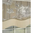 thumbnail image 3 of RLF Home French Tableau Classic Toile Stripe and Solid Fabric Gimp Trim Ivory Lining No Header Glory Valance 50" X 16" Camel, 3 of 4