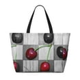 thumbnail image 2 of Balery Cherries laid Beach Travel Bag - Water-Resistant, Large Capacity Lightweight Tote with 7 Pockets for Women and Men - Perfect for Beach, Pool, Gym, and Travel, 2 of 7