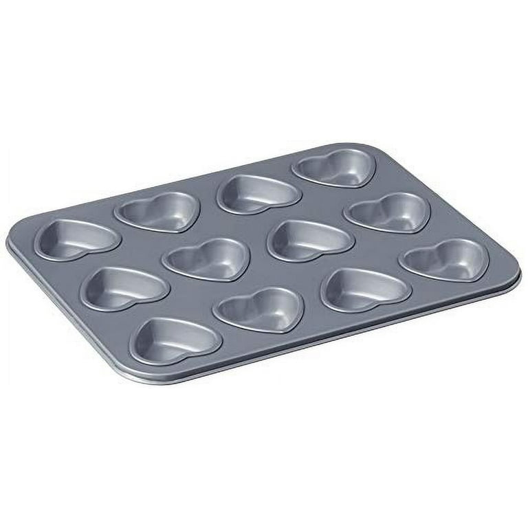 Fox Run Mini Heart Muffin Pan, 12-Cup, Preferred Non-Stick