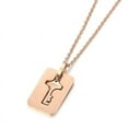 thumbnail image 2 of Love Heart Lock Bangle Bracelet & Key Pendant Lover Necklace Set, 2 of 7