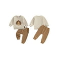 thumbnail image 3 of Jaweiwi Baby Toddler Boy Thanksgiving Outfits 6 12 18 24 Months 2T 3T Long Sleeve Tuekey Graphic Sweatshirt + Pants Set Clothes, 3 of 9