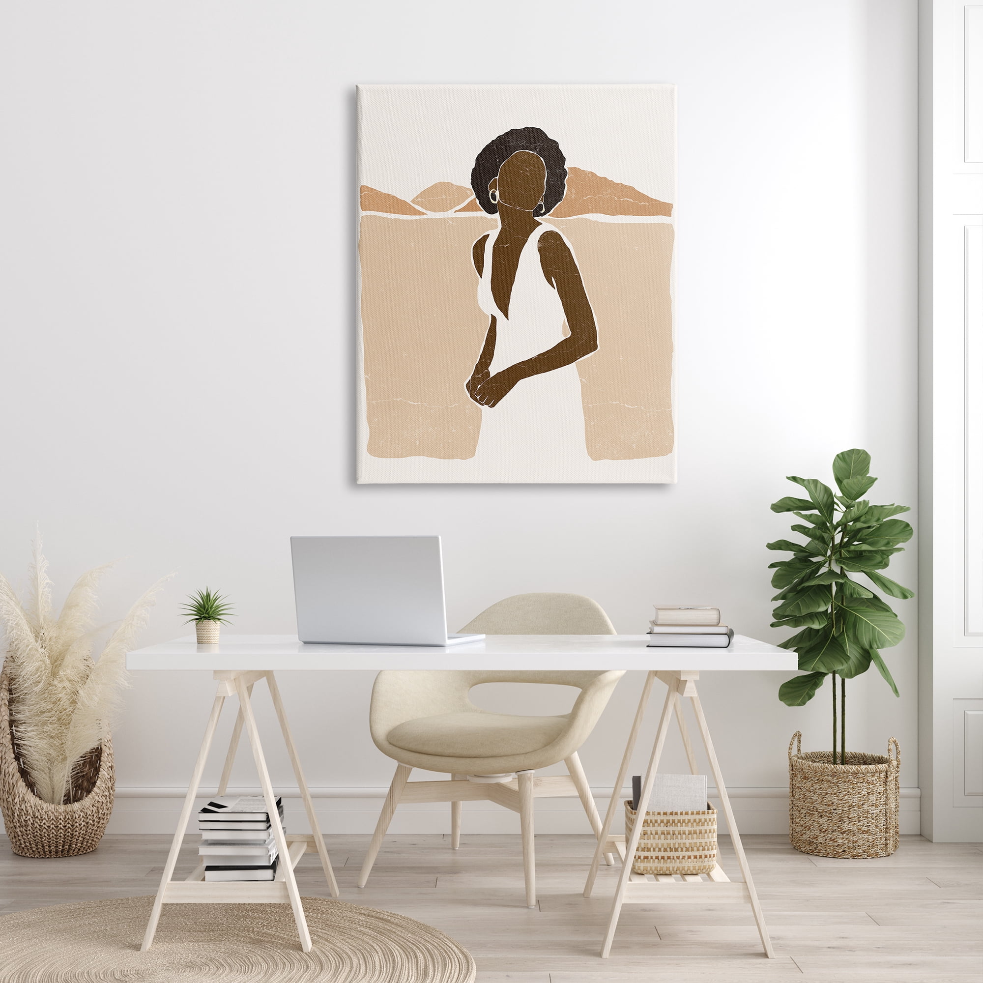 Stupell Indtries Woman Standing in Desert Canyon Mountain Landscape,36 x 48,Design by Yuyu Pont