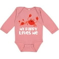 thumbnail image 3 of Inktastic My Pappy Loves Me Grandchild Beach Crab Boys Long Sleeve Baby Bodysuit, 3 of 5