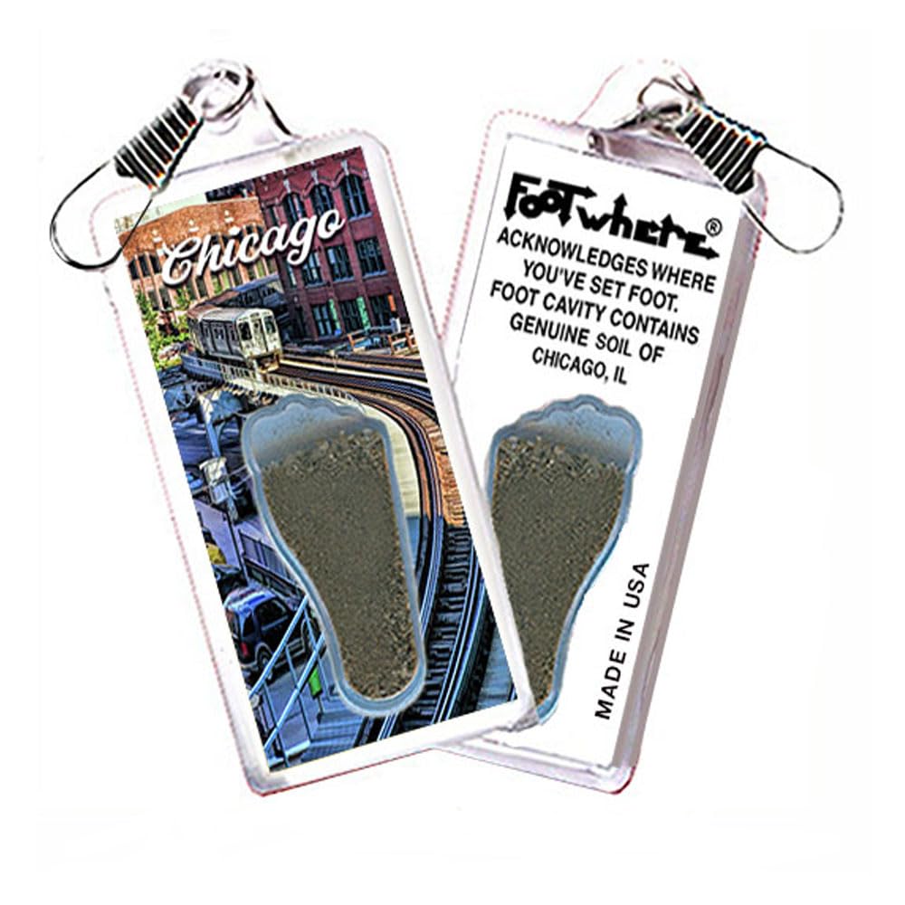 Chicago FootWhere® Souvenir Lanyards.(CHI300 - Assorted) 6 Piece Set.