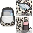 thumbnail image 4 of Brown and Beige Leopard Print 17" School Backpacks for Teens,Waterproof Oxford Fabric,S-Shape Padded Straps for School,Travel,Hiking,Camping, 4 of 6