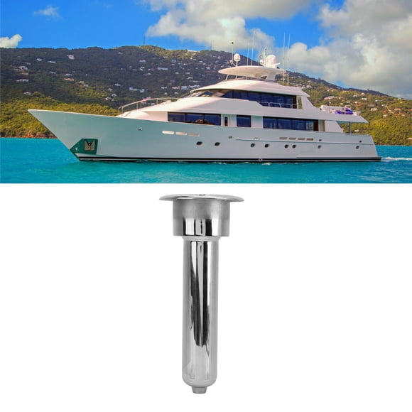 Porte-gobelet pour Canne à Pêche en Acier Inoxydable, Structure Solide 2 en 1, Porte-Gobelet Rond pour Yacht