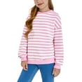 BuluBulu Girls Long Sleeve Sleeve Shirts Casual Crewneck Stripe T
