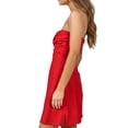 thumbnail image 4 of Coduop Women Strapless Mini Dress Twist Front Cutout Off Shoulder Sleeveless Backless Tube Dress, 4 of 6