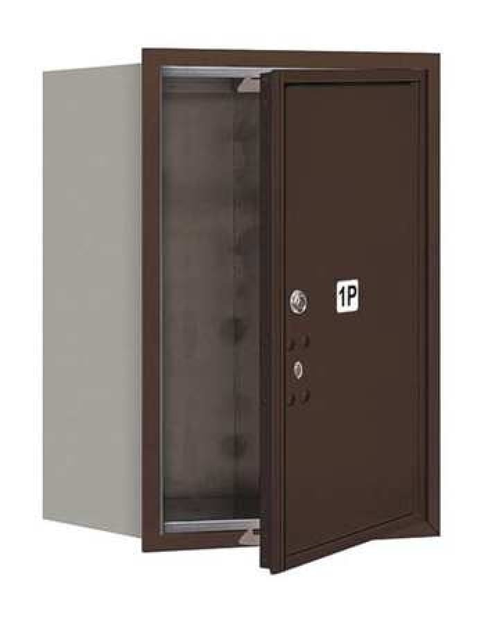 4C Horizontal Mailbox - 6 Door High Unit - Single Column - Stand-Alone Parcel Locker - Bronze - Front Loading - USPS Access