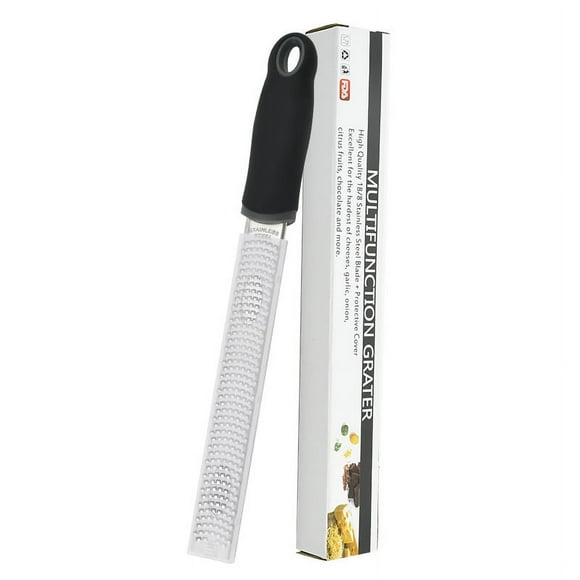 Hongchun Râpe Zesteur Microplane de Couleur Noire pour Agrumes, Parmesan, Gingembre, Chocolat et Muscade avec Lame Fine
