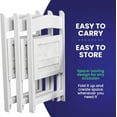 thumbnail image 5 of Simplex Furniture New Resin Stackable Chairs Indoor & Outdoor White Folding Chairs, 12-Pack, 5 of 7