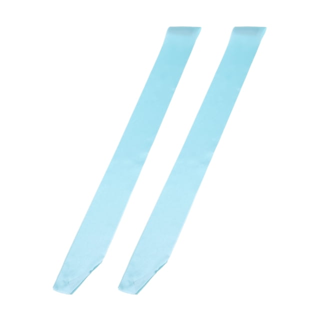 Uxcell 63"x4" Cinta de satén en blanco DIY Cinta simple para reina de prom, accesorio de fiesta, azul claro 2Pcs