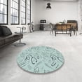 thumbnail image 3 of Ahgly Company Indoor Rectangle Patterned Light Slate Blue Novelty Area Rugs, 5' x 7', 3 of 6