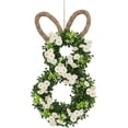 thumbnail image 3 of Easter Bunny Ear Wreath Floral Decorations for Front Door, Spring Home Decor, Hanging Wall Ornament, Indoor Outdoor Holiday Party Decoration, Easter Basket Stuffers Gift, 3 of 7
