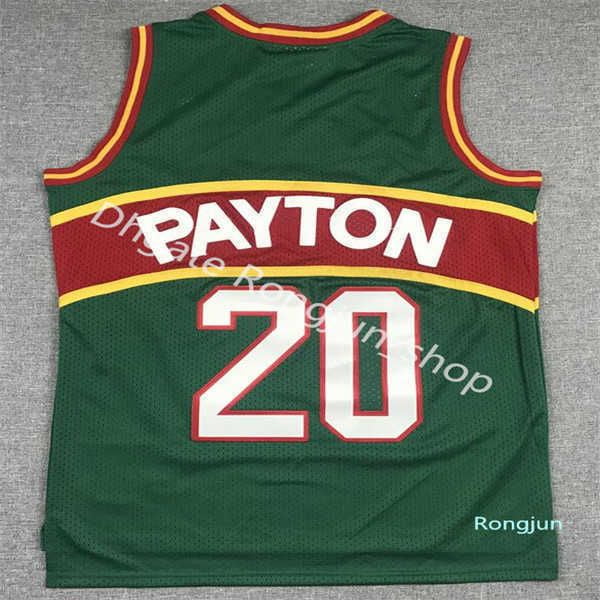 NBA_ Men Basketball Shawn Kemp Jersey Gary Payton Kevin Durant Ray Allen Stitched Green Yellow White Red Home Away Breathable Wholesale''nba''jersey