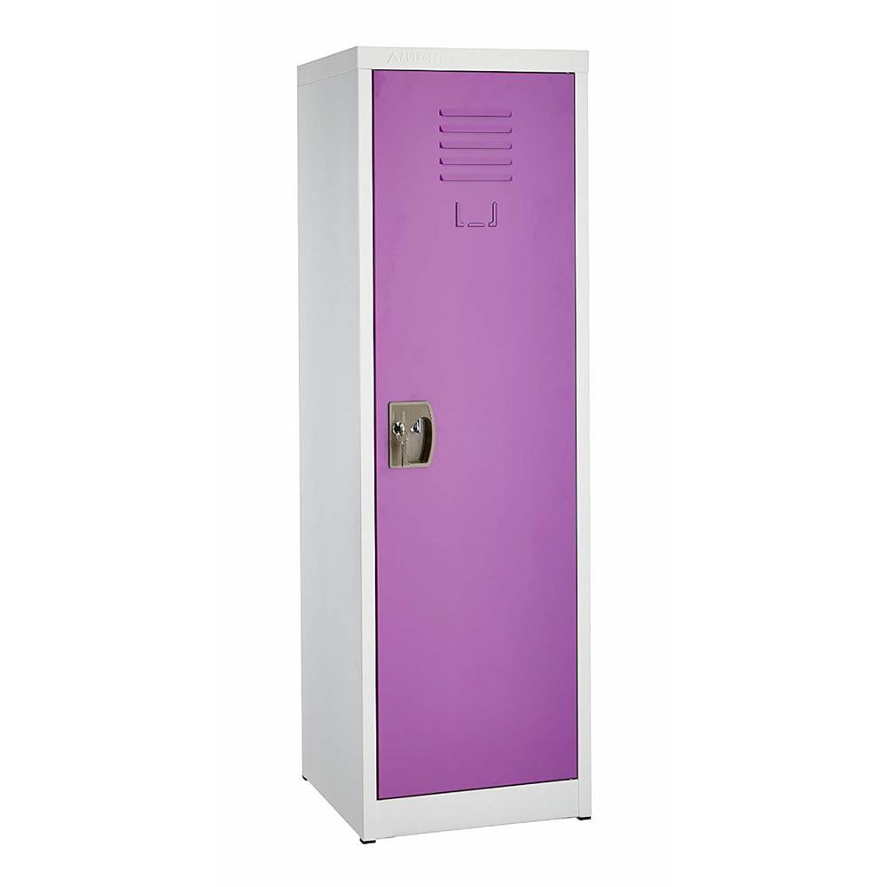 AdirOffice Casier Simple en Acier 48 Po. H x 15 Po. L Violet 2 Pack