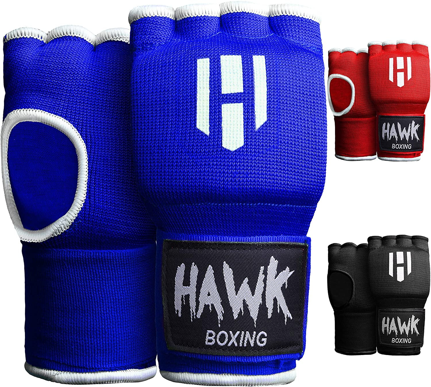 Hand Wrap Blue Padded GEL inner boxing glove Quick wraps Adult Medium bandage 