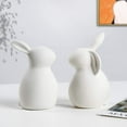thumbnail image 6 of 5 Inch Ceramic White Rabbit - Easter Bunnies Porcelain Modern Art Home Decoration, Weddings Crafts Gift, Easter Bunny Rabbits, Easter Decorations for Home Mothers Day Decorations, 6 of 10