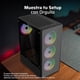 thumbnail image 3 of Gabinete Gamer BALAM RUSH DRAGONFLY PERFORM AIRCOOL GM590AB ATX Media Torre 4 Fan RGB Cristal Templado USB 3.0 Negro BR-935982, 3 of 6