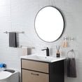 thumbnail image 2 of 6 Pcs Bathroom Hardware Set,Stainless Steel Round Wall Mounted Includes Hand Towel Bar,Toilet Paper Holder,Robe Towel Hooks,Bathroom Accessories Kit,Silver, 2 of 7