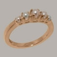 thumbnail image 2 of LBG British Made 10k Rose Gold Cultured Pearl Womens band Ring - 33 size options - Size 5.5, 2 of 6