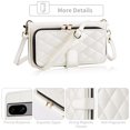 thumbnail image 3 of Furiet Wallet Case for Google Pixel 7A 5G 2023 with Detachable Wrist/Crossbody Shoulder Strap, Card Slots Zipper Purse, Luxury PU Leather Card Holder Stand Cell Phone Cover for Pixel7A A7 Women White, 3 of 7