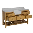 thumbnail image 5 of Charlotte 60" Single Farmhouse Bathroom Vanity with Driftwood Cabinet and Engineered Carrara Top, 5 of 5