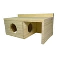 thumbnail image 4 of Casa de madera para hámster, casa para dormir para hámster, escondite con accesorio de jaula para ventana A, 4 of 8