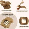 thumbnail image 3 of 4 PCS Flat Claw Clips, Round Large Flat Hair Clips for Women,French Strong Hold Hair Barrettes for Thick Thin Hair, 3 of 7